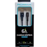 CABLE PARA IPHONE 66W ROMAX 6A