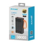 Cargador portátil solar  50000mAh Sanci con múltiples puertos USB, carga rápida 2.1A y pantalla para monitoreo de energía modelo dc-4953 - Imagen 4