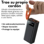 Cargador portátil solar  50000mAh Sanci con múltiples puertos USB, carga rápida 2.1A y pantalla para monitoreo de energía modelo dc-4953 - Imagen 2