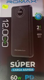 CARGADOR POWER BANK ROMAX 12000MAH 60W - Imagen 2