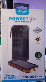 POWER BANK SOLAR 15000 MARCA SUPER 25W - Imagen 3