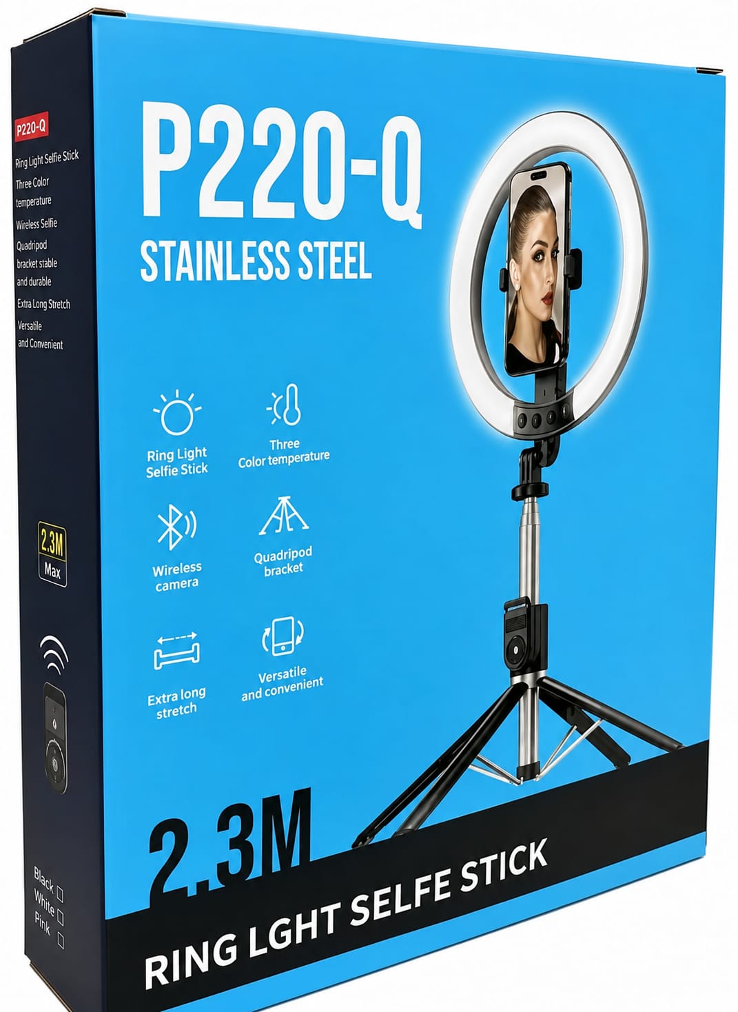 7fa60179-d3c4-4fc2-9135-e9b30326aa7f ARO 25cm RECARGABLE CON TRIPODE P220-Q - Imagen 1