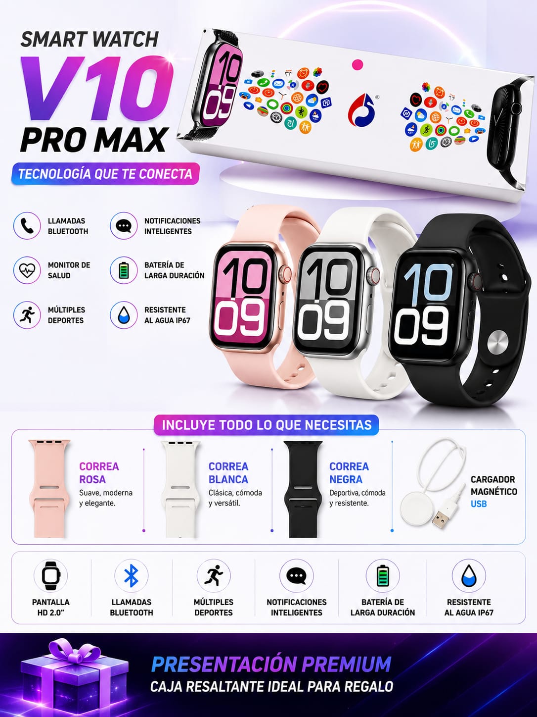 f469ee4f-ba58-4af5-aab3-126f98d35eaa Smart Watch V10 Pro Max - Imagen 1